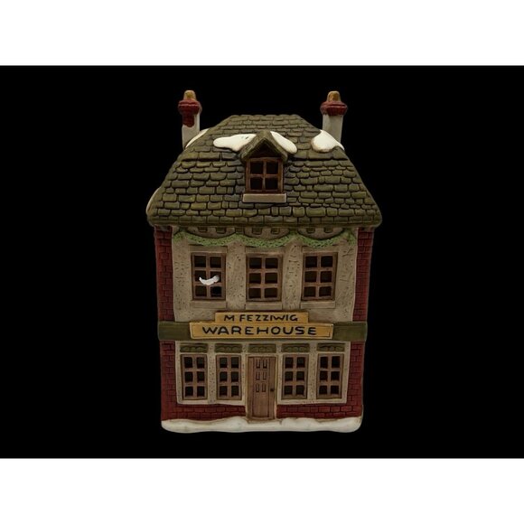 Department 56 Dickens' Village "Fezziwigg's Warehouse" Porcelain Christmas House - Picture 3 of 14